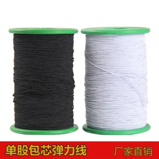 Elastic Line Black White Single Strand Durable Craft Material