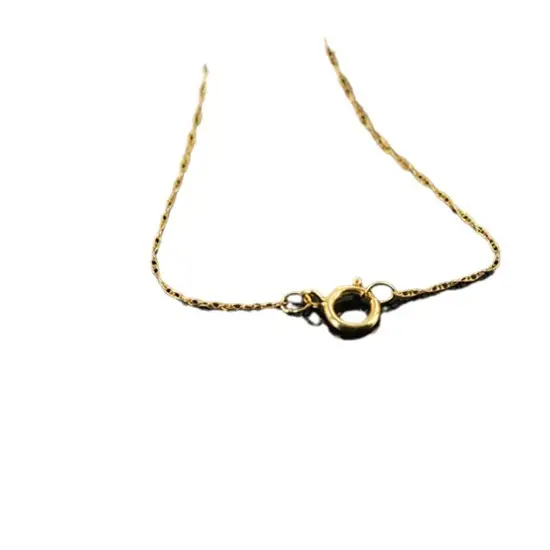 Gold Water Wave Necklace 0.76MM Lightweight Elegant - Image 5