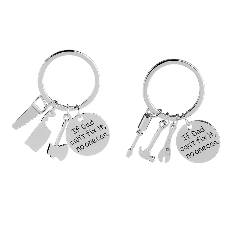 Father's Day Keychain with Engraved Message & Tools