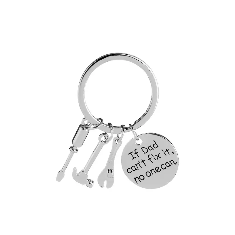 Father's Day Keychain with Engraved Message & Tools - Image 6