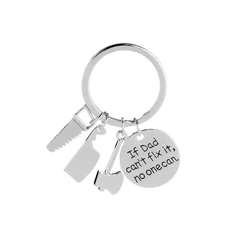 Father's Day Keychain with Engraved Message & Tools - Image 7