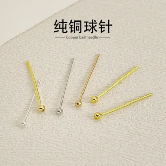 Pure Copper Ball Needles Gold Silver Craft Jewelry