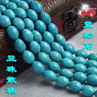 Blue Turquoise Crackled Beads for DIY Jewelry