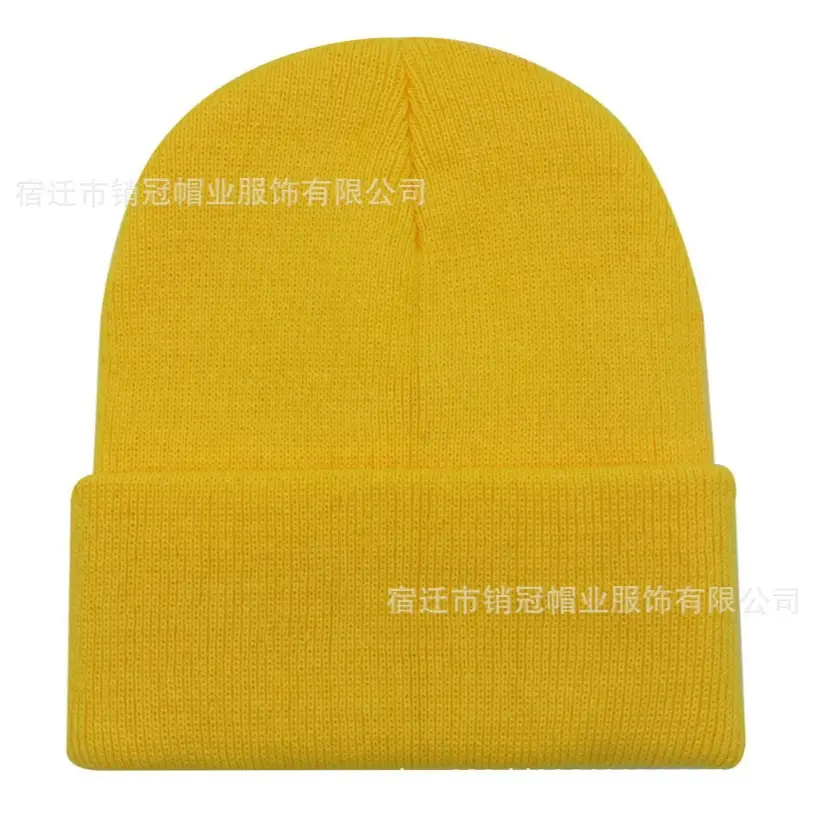 Winter Knitted Beanie Cap with Logo, Multi Color, Durable - Image 3