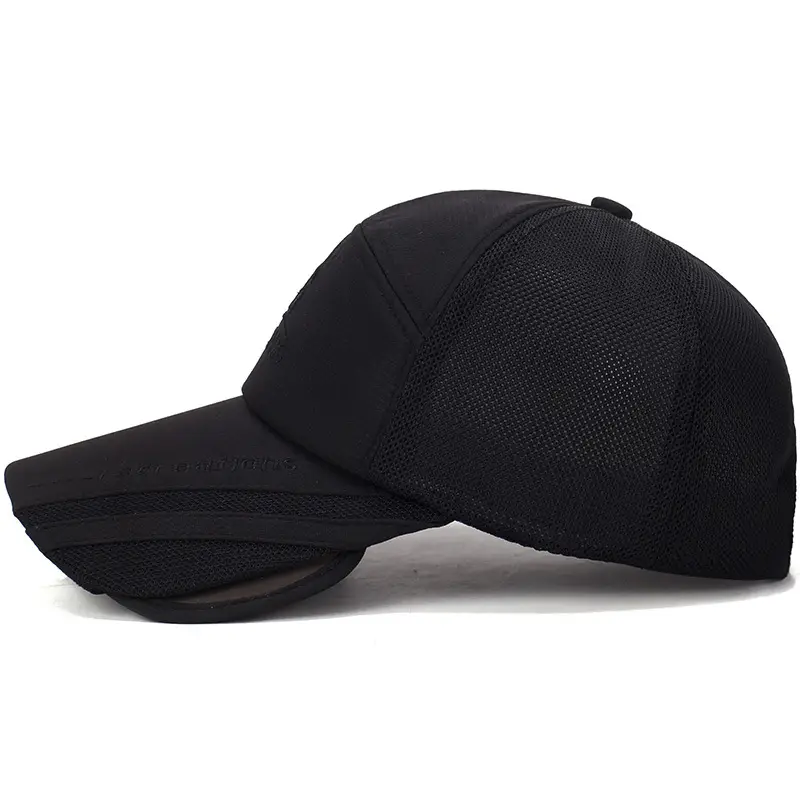 Men Telescopic Sun Hat Black Blue Adjustable - Image 4