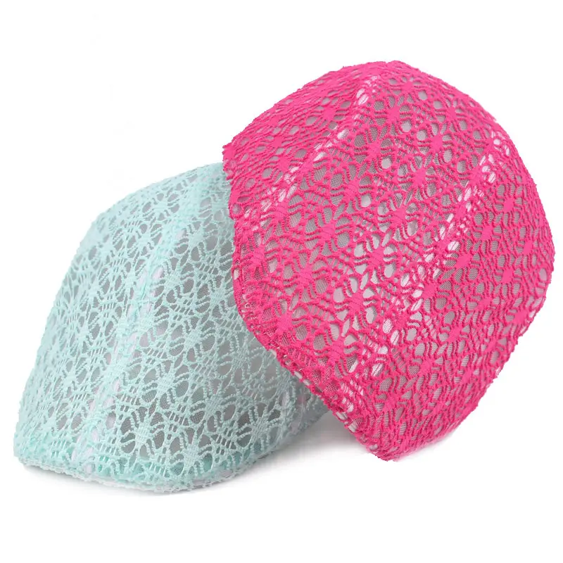 Lace Beret Cap for Women Summer Sun Protection Multi Color - Image 2