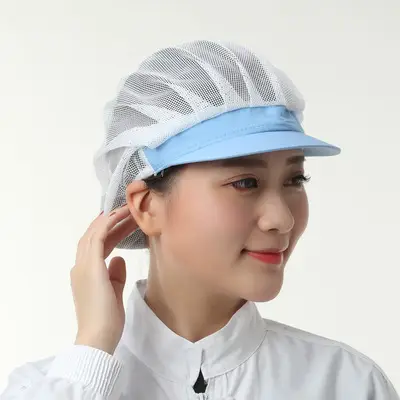Adjustable Blue Mesh Work Cap for Men Women - Image 5