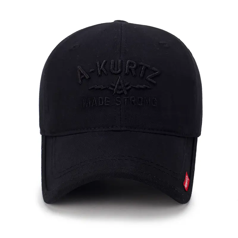 Men's Navy Blue Embroidered Baseball Cap with Brand Patch - Image 2
