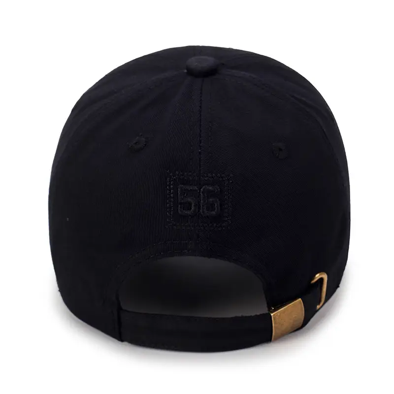 Men's Navy Blue Embroidered Baseball Cap with Brand Patch - Image 4
