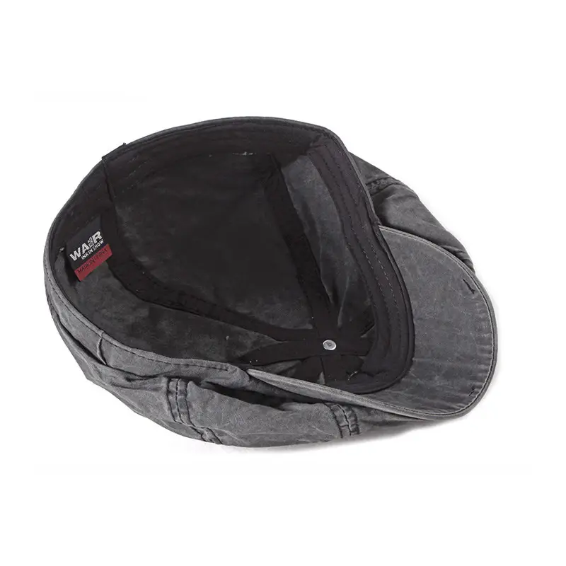 Washed Cotton Octagonal Cap for Men Women Retro British Style - Image 4