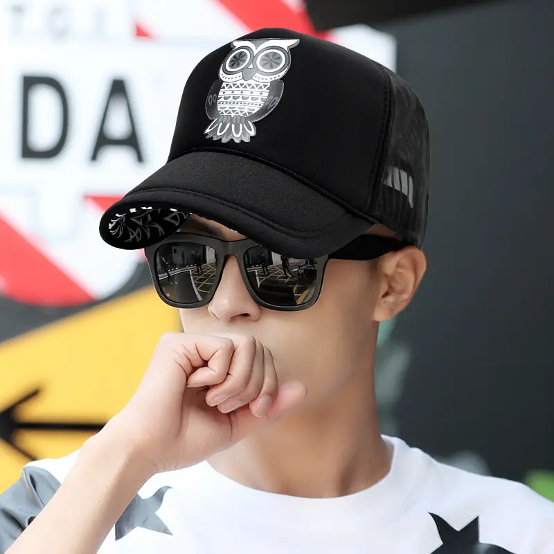 Men Owl Cap Breathable Mesh Summer Wear