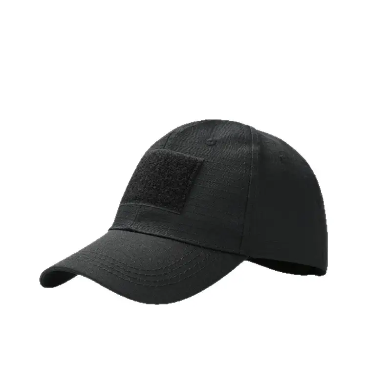 Camouflage Tactical Cap for Men Black with Velcro - Image 5