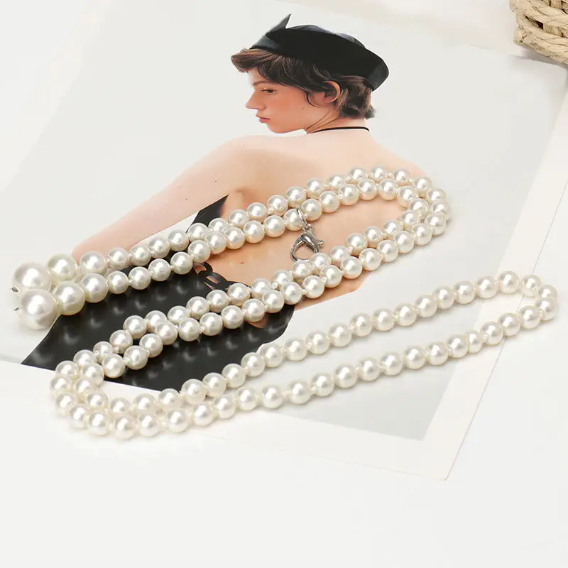 Women Pearl Waist Chain Luxury French Style Dress Belt - Image 6