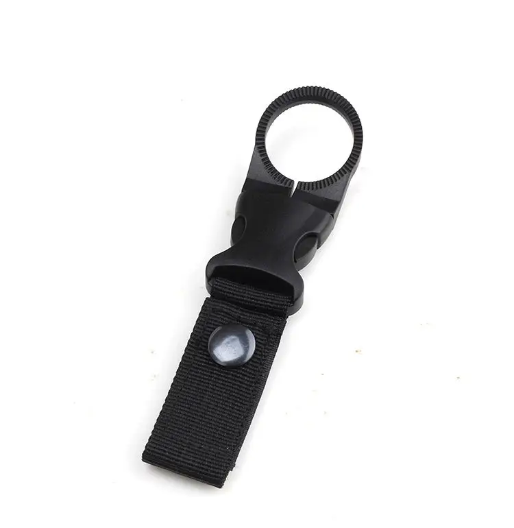 Tactical Nylon Keychain with Hawk Beak Hook Black - Image 5