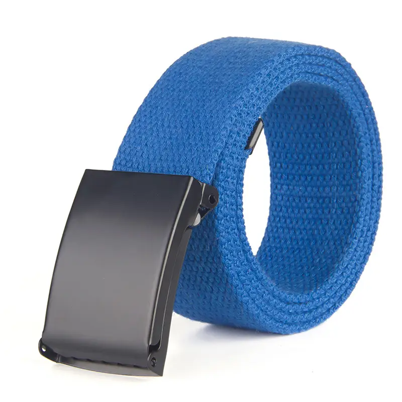 Black Canvas Belt for Men Women Fashion Daily Use - Image 4
