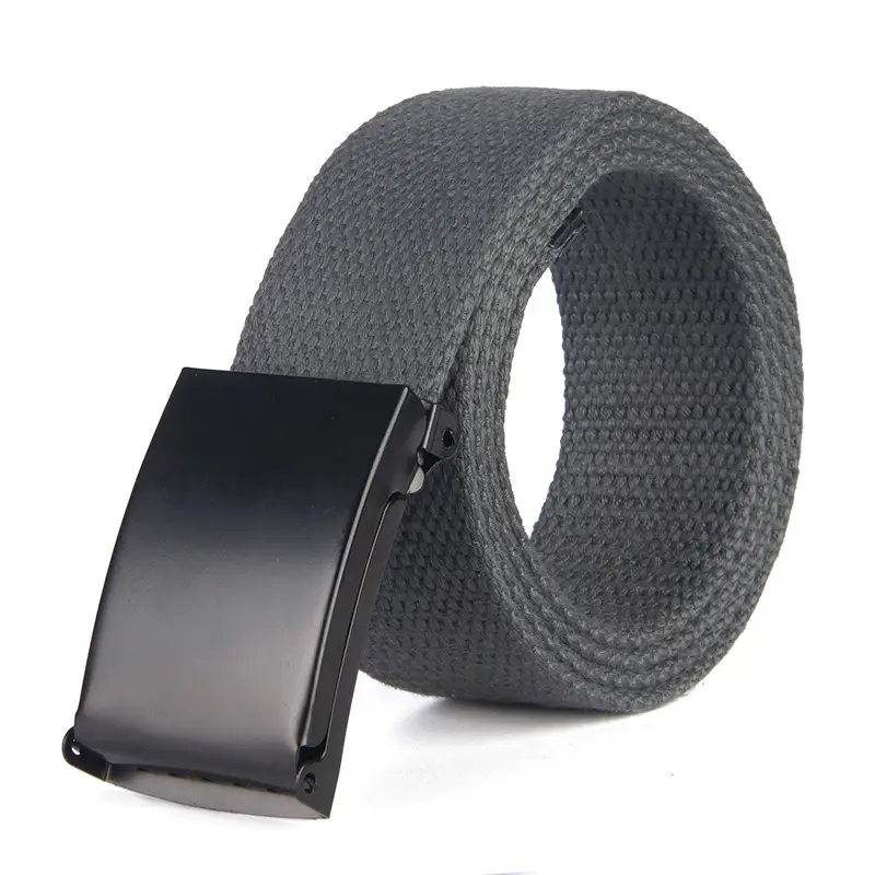 Black Canvas Belt for Men Women Fashion Daily Use - Image 5
