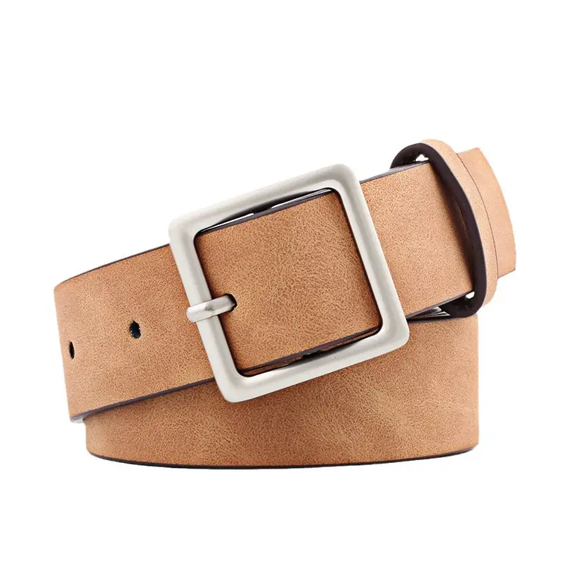 Women Frosted PU Square Buckle Belt Set of 3 - Image 5