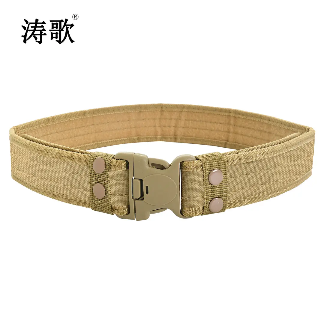 Military Camouflage Tactical Belt Canvas Khaki Green Multi-Color - Image 4