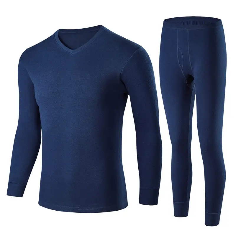 Men Cotton Thermal Sweater Autumn Black Grey - Image 5