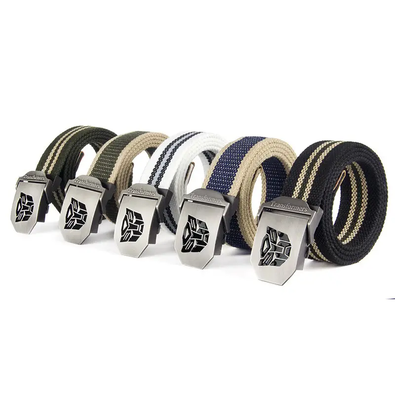 Transformers Canvas Belt for Men Casual Black - Image 2
