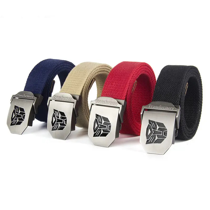 Transformers Canvas Belt for Men Casual Black - Image 3