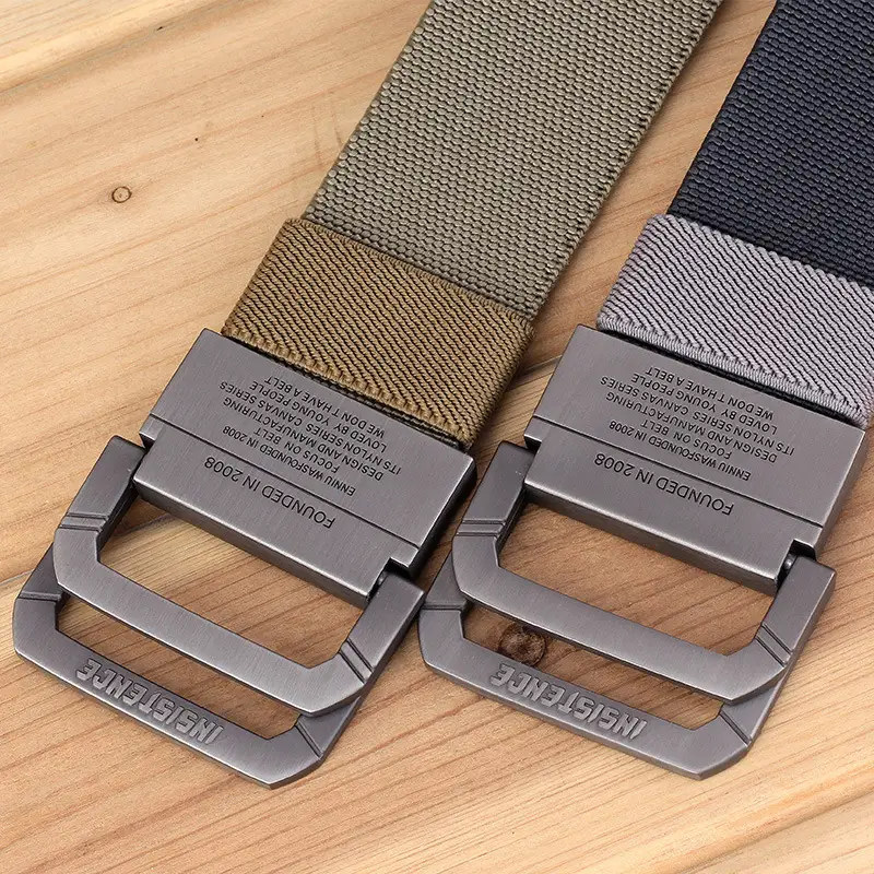 Men Nylon Tactical Belt Black Elastic Korean Style - Image 5