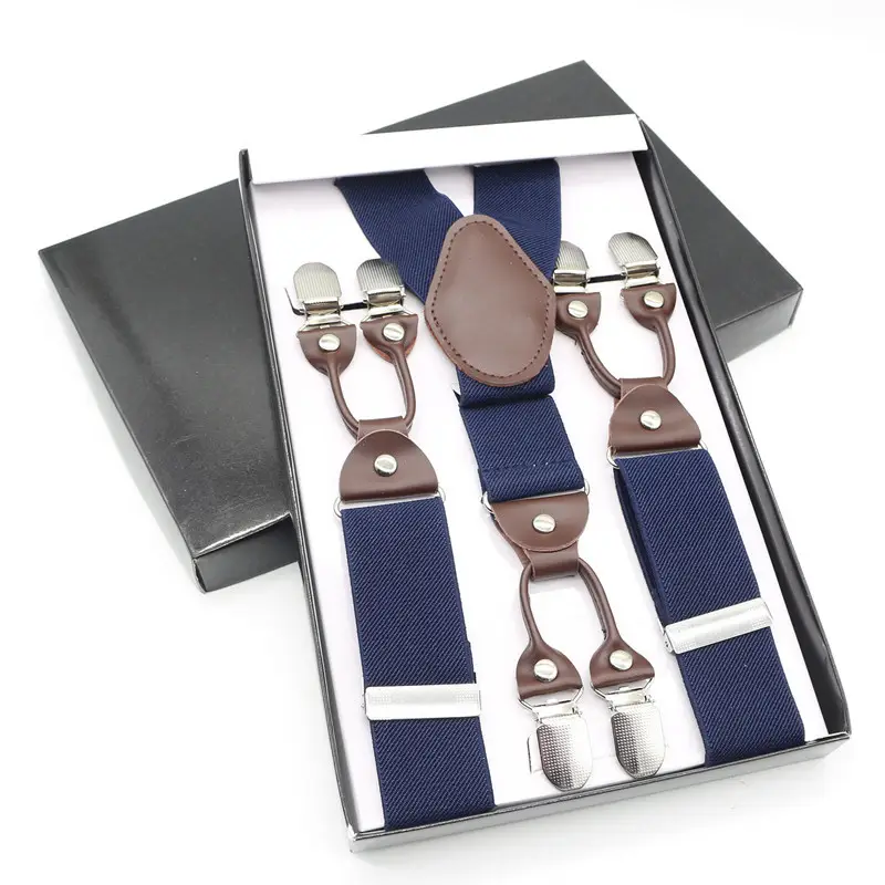 Men Black Anti-Slip Clip Suspenders - Image 3