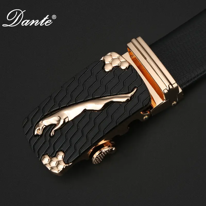 Men Automatic Belt Leopard Head Black Gold 2024 - Image 2