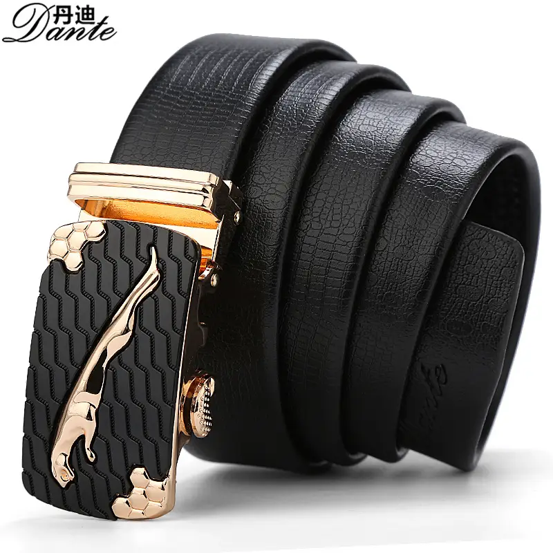 Men Automatic Belt Leopard Head Black Gold 2024 - Image 3
