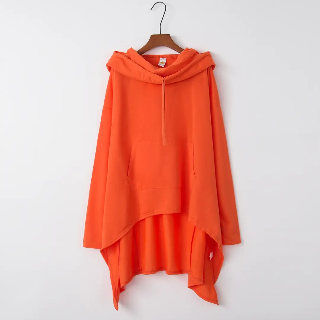 Women Hooded Vest Green Asymmetric Winter Wear - Image 4