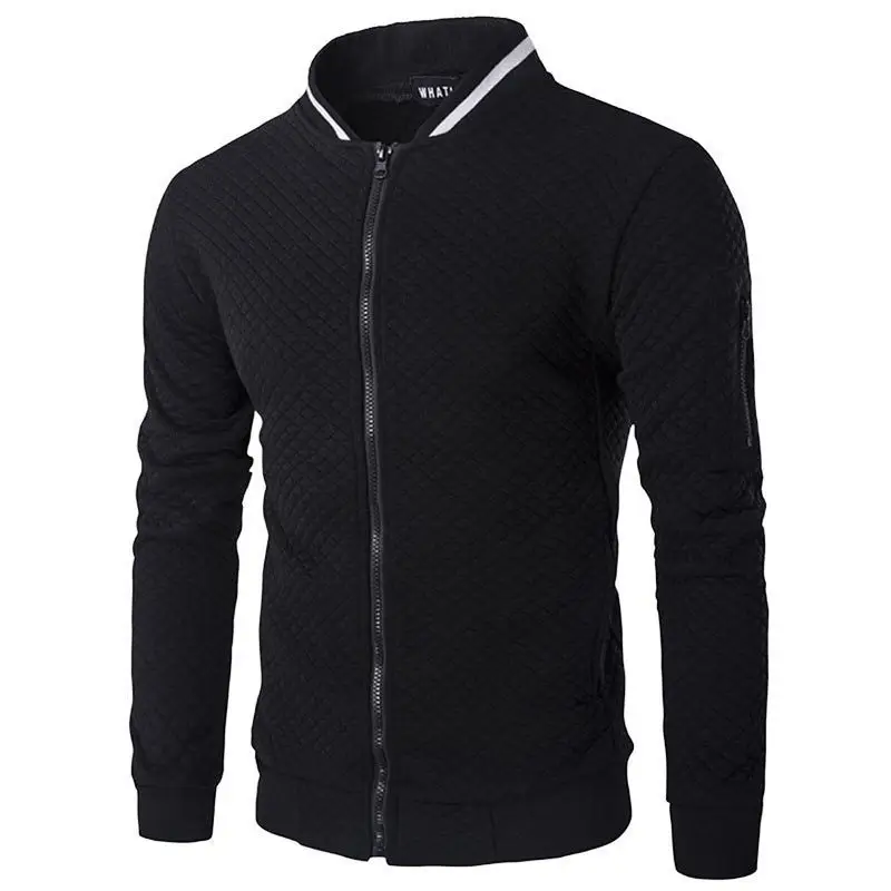 Men's White Zipper Cardigan Casual Sports Style - Image 3