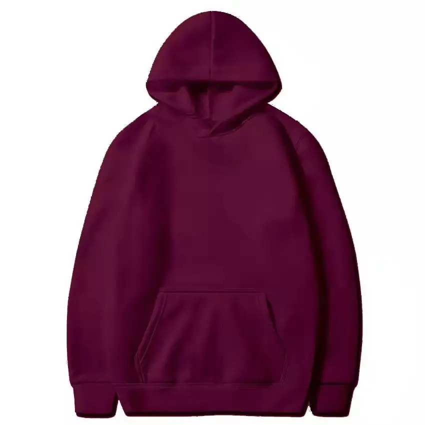Men Red Fleece Hoodie Winter Plus Size - Image 4