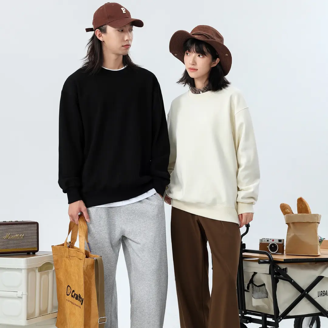Wine Red Loose Faux Lambswool Sweater Winter Men Women - Image 2