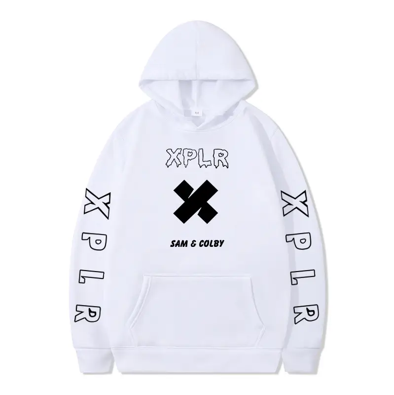 Men Black Hoodie XPLR Sam & Colby Winter Casual - Image 4