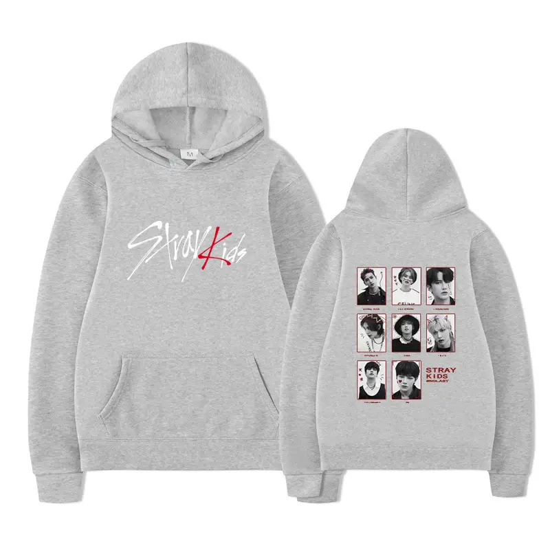 StrayKids Hoodie Black Loose Fit Winter - Image 4
