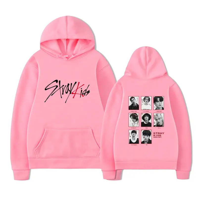 StrayKids Hoodie Black Loose Fit Winter - Image 5