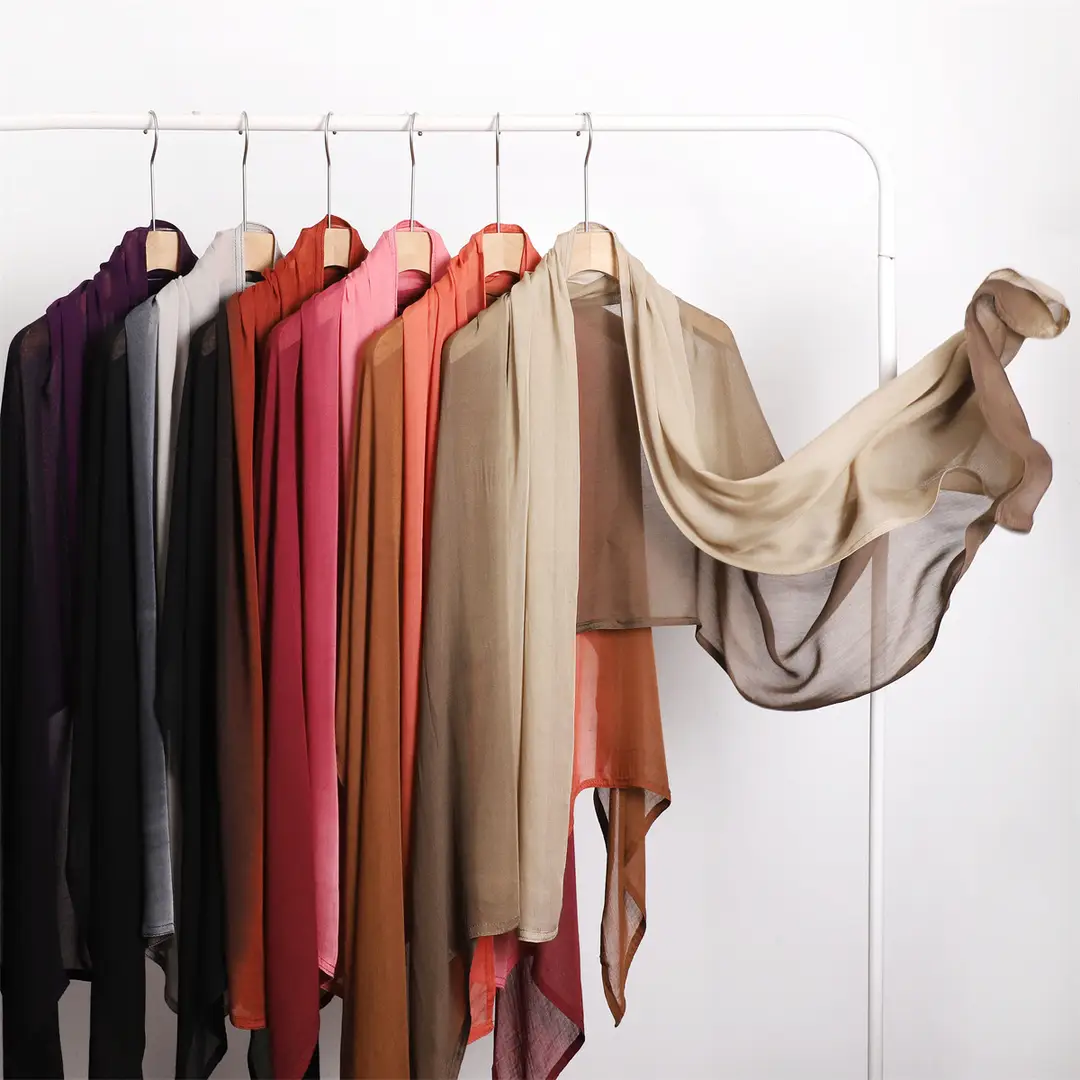 Women's Gradient Cotton Hijab Scarf Breathable Modal - Image 2