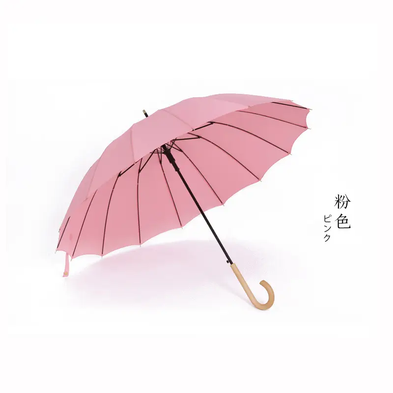 Automatic Long Handle Umbrella White Large Size - Image 7
