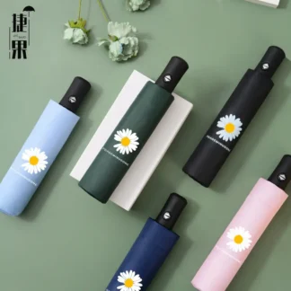 Daisy Vinyl Sun Umbrella UV Protection Foldable All Season