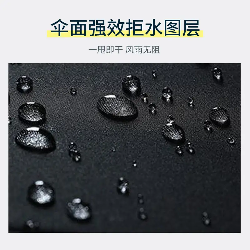 Double Layer Straight Umbrella Rain Sun Protection Golf Umbrella Black Red Blue - Image 4