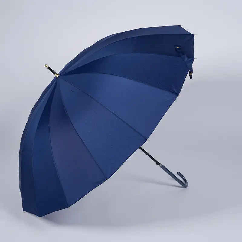 Dark Blue Japanese Style Straight Handle Umbrella - Image 3