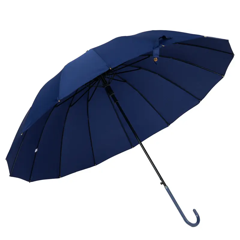 Dark Blue Japanese Style Straight Handle Umbrella - Image 5