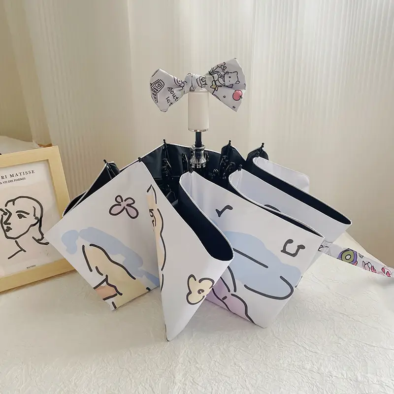 Hello Kitty Automatic Folding Sun & Rain Umbrella for Women - Image 3