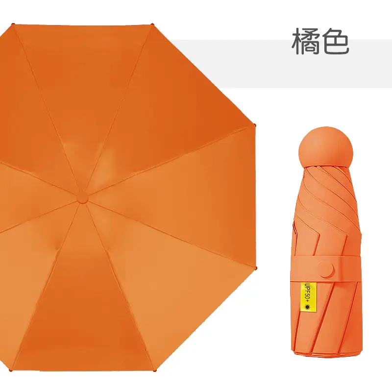 Mini Red Capsule Sun Umbrella 50% Folding - Image 2