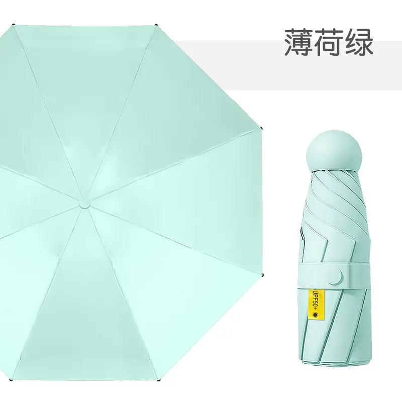 Mini Red Capsule Sun Umbrella 50% Folding - Image 3