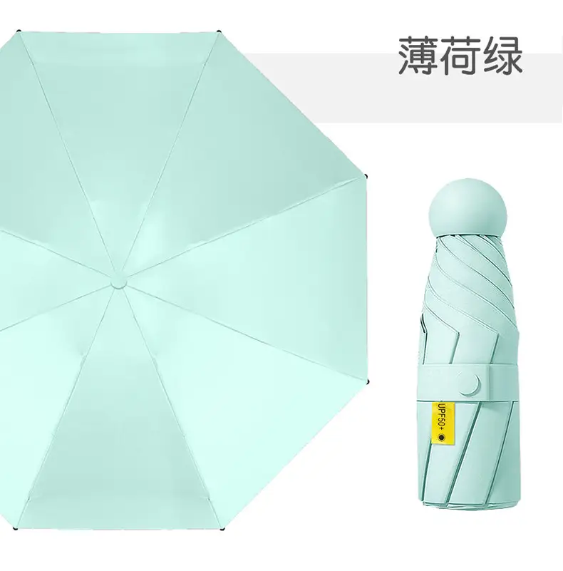 Mini Red Capsule Sun Umbrella 50% Folding - Image 8