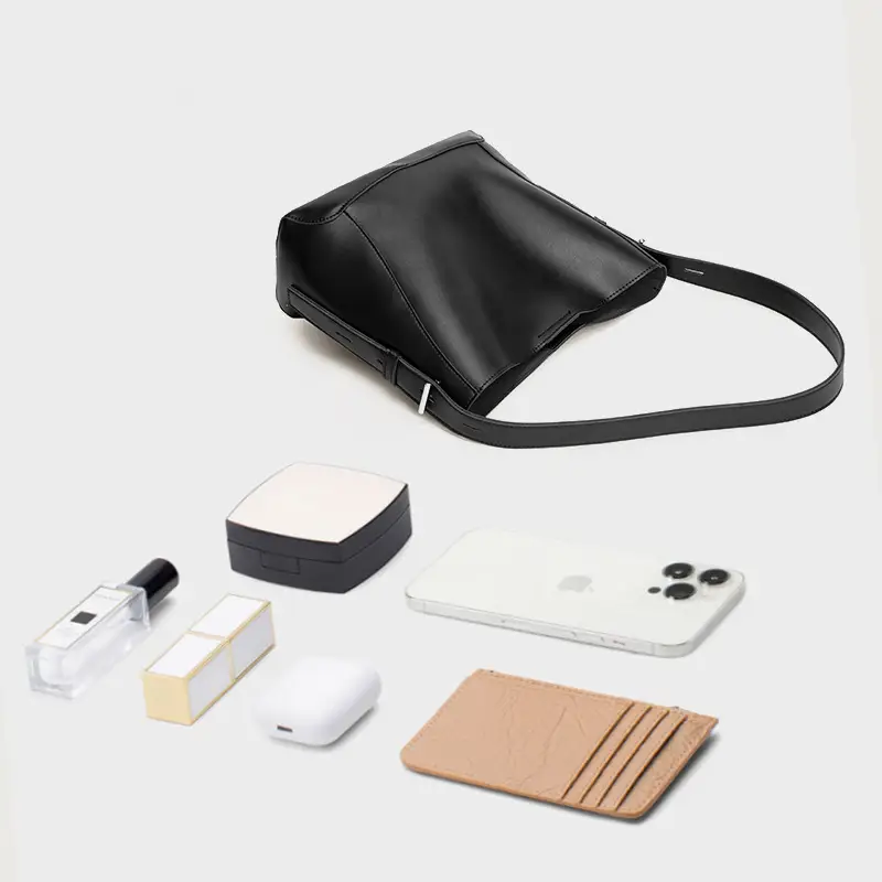 Creamy White Retro Bucket Bag for Girls School Commute - Image 2