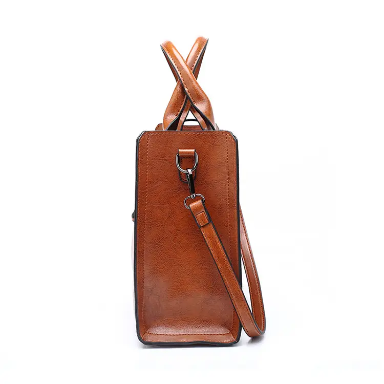 Retro Brown Leather Handbag for Women - Image 2