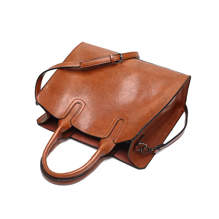 Retro Brown Leather Handbag for Women - Image 3