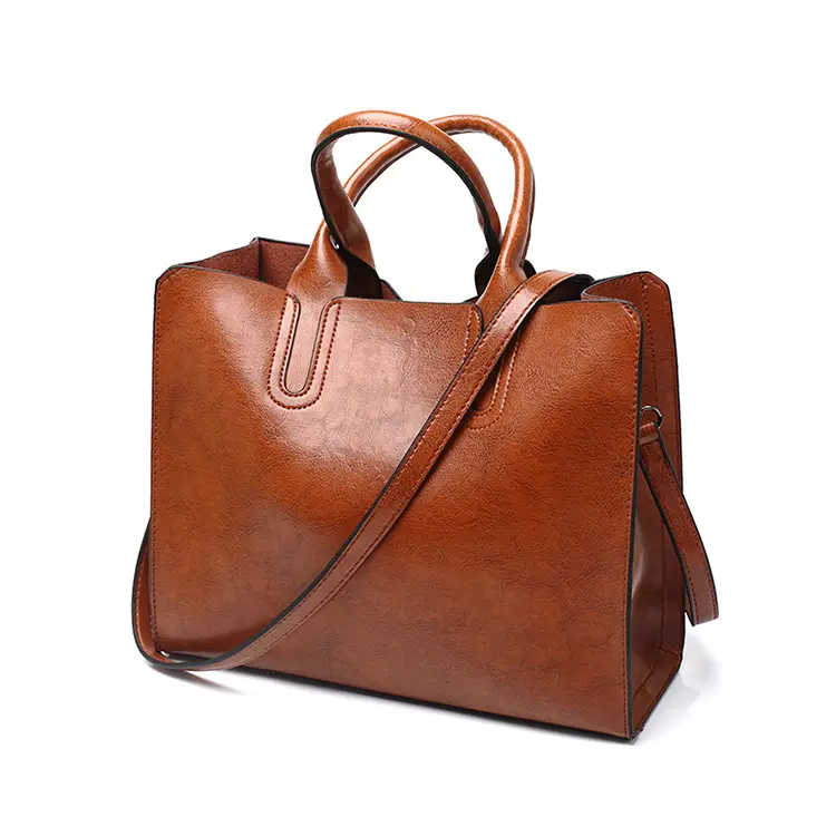 Retro Brown Leather Handbag for Women - Image 4